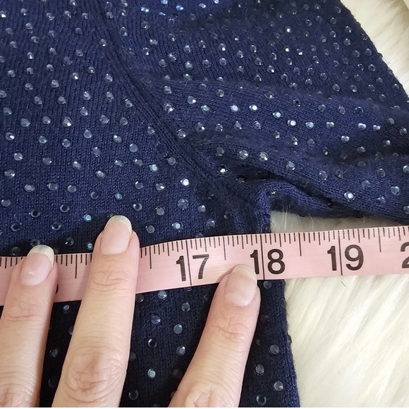 Alice + Olivia - Rhinestone Sweater Angora/Wool/Cashmere Cozycore Maximalist - Picture 8 of 9